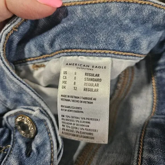 American Eagle Medium Wash Jegging Size 8 Regular - Picture 5 of 8